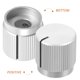 thumbnail image 3 of BRIGHTFUFU Rotación Aluminio Plata Knob Para Control De Volumen Guitarra Bajo Potenciómetro Accesorios, 3 of 8