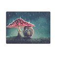 thumbnail image 3 of CADecor Little Owl Sitting Under Mushrooms Throw Blanket Bed Sofa Blanket 58x80 inches, 3 of 3