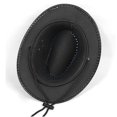 thumbnail image 3 of Jiibva Western Cowboy Hat Leather Vintage Sun Cap Large Curved Wide Brim With Windproof Goggles for Men and Women, 3 of 7