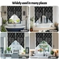 thumbnail image 4 of Swag Curtains Valances for Windows, Gray Black Valentine's Day Short Kitchen Window Curtains Over Sink, Vintage Love Geometric Pattern Cafe Curtains Panel Set Of 2,Rod Pocket, 36 Inches Length, 4 of 8