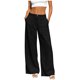 thumbnail image 1 of Pantalones de Cintura Elástica de las Mujeres Color Sólido Casual Bolsillo Pantalones de Pierna Recta para el Uso Deportivo Diario, 1 of 9
