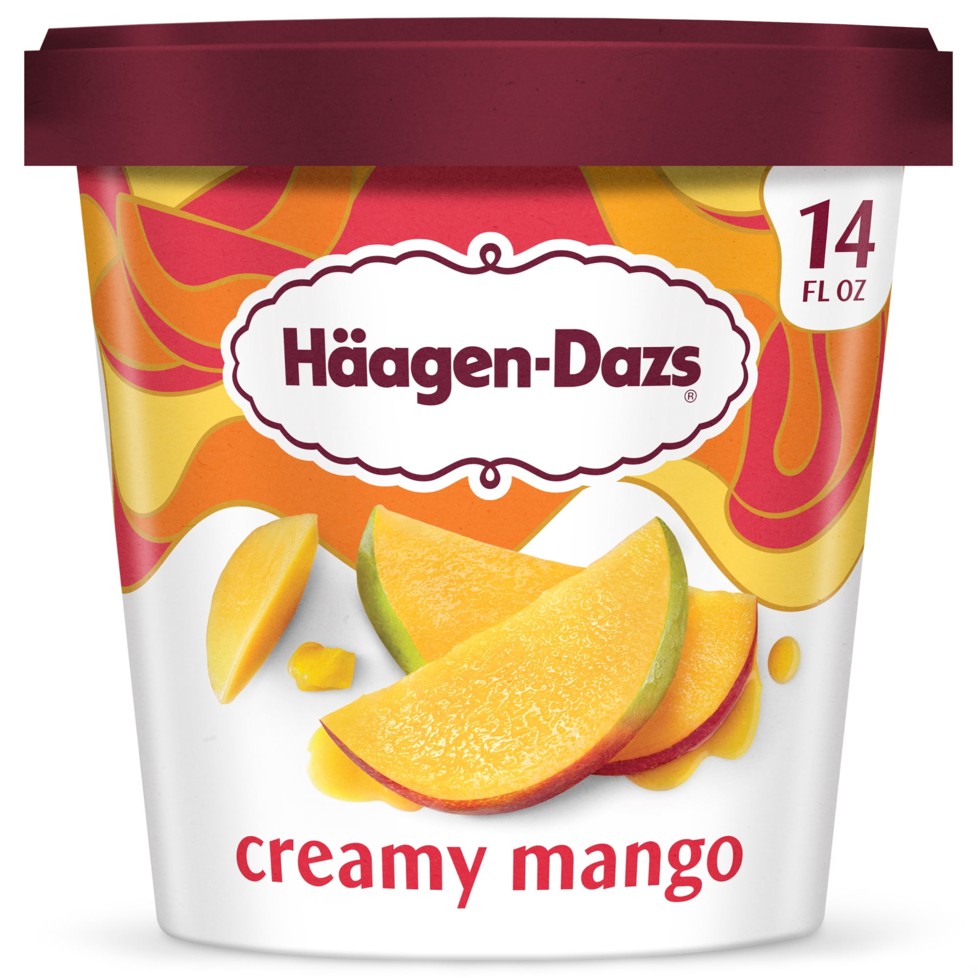 Haagen Dazs Mango Ice Cream, Gluten Free, Kosher, 14 oz