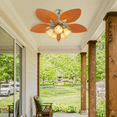 thumbnail image 2 of mollie 51" Ceiling Fan with Remote Control, 6 Wind Speed, Timer, Tropical Indoor and Outdoor Reversible Ceiling Fan without Light Bulbs for Patio Bedroom, Gold, 2 of 11