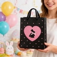 thumbnail image 5 of NWOKYZGH 6 Pcs Easter Gift Bags Bunny Paper Treat Bags with Pink Bow Ribbon and Handles Happy Easter Party Favor Tote for Girls Business Birthday Party Favors, 5 of 6