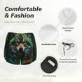 thumbnail image 4 of Salouo Realistic Style Colorful Wolf Print Women's 2 in 1 Running Shorts Double-Layer Shorts Athletic Workout Gym Yoga Shorts Running Shorts for Women-XX-Large, 4 of 7
