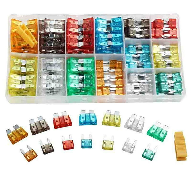 300PCS Lame de Voiture Fusible Forte Conductivité Électrique Protection de Court-Circuit Coloré pour Véhicule