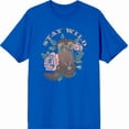 thumbnail image 4 of Vintage Country Stay Wild Men's Blue Crew Neck Short Sleeve Tee-XS, 4 of 6
