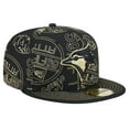 thumbnail image 3 of Men's New Era Black Toronto Blue Jays 59FIFTY Day Allover Fitted Hat, 3 of 6