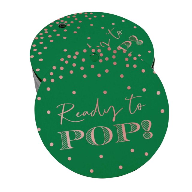 Inkdotpot Pack Of 100 Real Rose Gold Foil Paper Tags Ready To Pop Baby Shower Favor Hang Tags
