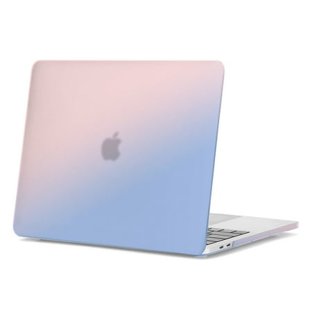 New MacBook Air 13 Case 2018 2019 2020 Release A2337 A2179 A1932, GMYLE Hard Snap on Plastic Matte Hard Shell Case Cover for MacBook Air 13 Inch (Gradient Rose Quartz & Serenity Blue)