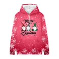 thumbnail image 4 of Qertyioot Pull d'Hiver Mode Femme Imprimé de Noël, Manches Longues Col Rond Chaud Ample Tendance Hauts Tricotés, 4 of 4