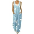 thumbnail image 2 of Utoimkio Women's Casual Loose Overalls Bib Sleeveless Romper Floral Print One Piece Jumpsuit for Women with Pockets, 2 of 3