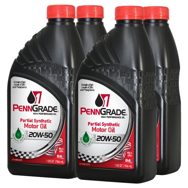 Brad Penn / PennGrade 20W50 1 Semi-Synthetic Engine Oil 71196, 4 Quarts