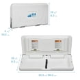 thumbnail image 2 of ECR4Kids Horizontal Wall-Mounted Changing Station with 500 Liners, Baby Changer, White Granite, 2 of 9
