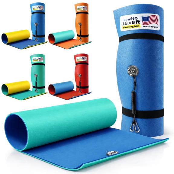 SOWKT Lily Pad 18x6 ft Floating Mat for Lakes and Pools