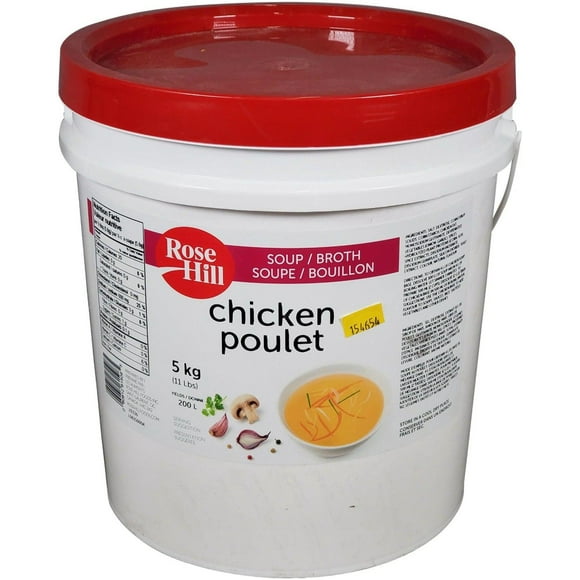 Rose Hill Chicken Soup Broth - Rich, Savory Base for Soups, Stews, and Recipes - Gluten-Free - 5kg - 1ct