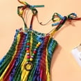 thumbnail image 3 of Baby Girls Rainbow Dress Toddler Princess Sleeveless Halter Beach Tutu Sundress, 3 of 5