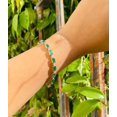 thumbnail image 2 of Emerald with CZ diamond bezel set tennis Bracelet,14K Gold plated Emerald Bracelet Emerald Bracelet, Emerald Bracelet gift for her, 2 of 4