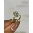 thumbnail image 2 of NYS Jewellrs 14K Yellow Gold Plated 2.00 Ct Cushion Cut Diamond Christmas Wedding Engagement Thanksgiving Halo Ring 925 Sterling Silver For Women's -5.5, 2 of 3