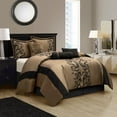 thumbnail image 2 of Nanshing Hylda 7-Piece Glam Comforter Set, California King, Brown, 2 of 7