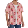 thumbnail image 2 of Kdxio Men's Hawaiian Shirt for Men Short Sleeve Shirt Strawberries Summer Casual Holiday Beach Button Down T-Shirts, 2 of 7