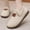 Beige, variant on Viluyesy Womens Fuzzy Slippers, Cozy Plush Lined Non-Slip Thicken Warm Winter Indoor Outdoor Flat Shoes Beige