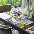 thumbnail image 4 of Tropical Geometric Leaves Placemats Set of 4 Rectangle Table Mats Washable Heat-Resistant Place Mat for Kitchen Dining Table Decor Indoor Outdoor, 4 of 5
