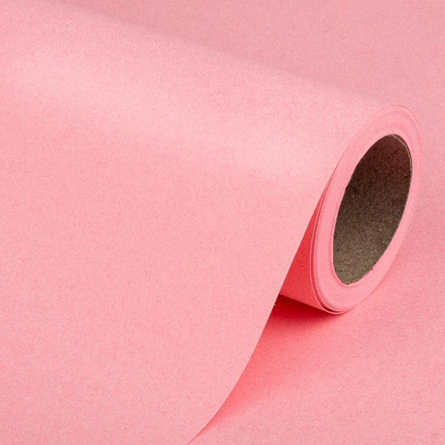 Rollo de papel kraft rosa, papel reciclable, perfecto para papel de regalo del día de San Valentín, manualidades, embalaje, revestimiento de piso, Dunnage, paquete, camino de