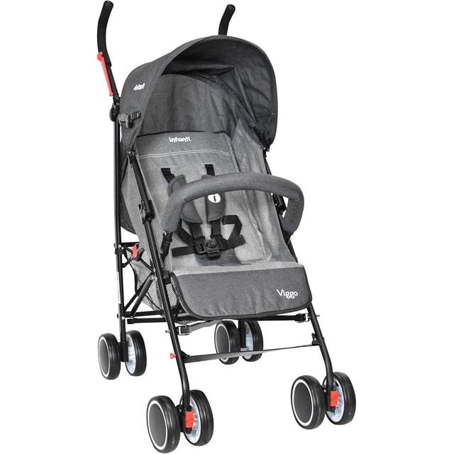 | Carriola para VIGGO - Gris | Carriola de Viaje - Carrito para | Cosas para s 6 Meses hasta 20 kg - Compacta y Plegable | Carriola con Toldo extensible y Arnés de Seguridad