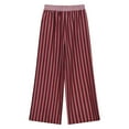 thumbnail image 3 of Lenpel Wide Leg Pants for Women High Waisted Casual Loose Striped Pants Palazzo Lounge Trousers with Pockets, 3 of 4