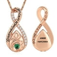 thumbnail image 3 of Crystal Infinity Urn Necklace for Ashes for Men Women Birthstone Cremation Necklaces Memorial Ashes Keepsake Keepsake Jewelry Pendant for Women with Filling Tool, 3 of 9