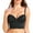 Black, variant on Women's Push Up Bra Wireless Padded Lace Bralette with Steel Rings Back Smoothing Bralettes Bustier Corset Bras