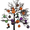 Black and yellow(24ct), variant on Valery Madelyn 16ct 2.36" Shatterproof Halloween Ball Ornaments Set, Black Cat Castle Vintage Tree Decorations