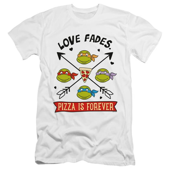 TMNT Teenage Mutant Ninja Turtles Pizza Is Forever Unisex Adult Canvas Brand T Shirt