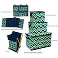 Bacati MixNMatch Navy/Green Zigzag, Changing Table Storage Runner