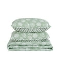 thumbnail image 4 of Great Bay Home Green Seashell Microfiber Reversible Quilt Set With Shams (Twin, Large Seashells), 4 of 4