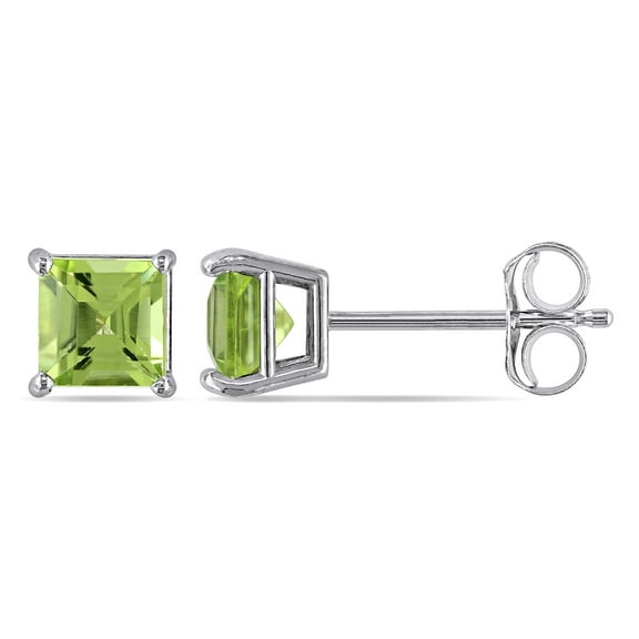 Everly Women's Peridot 14k White Gold Earrings
