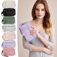 thumbnail image 6 of Small Wristlet Wallets for Women, Quilted Nylon Wallet Purse RFID Zipper Clutch for Travel Card Phone Organizer (Gray), 6 of 6
