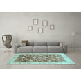thumbnail image 3 of Ahgly Company Indoor Rectangle Oriental Light Blue Traditional Area Rugs, 5' x 8', 3 of 4