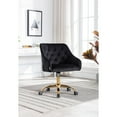 thumbnail image 4 of Velvet Home Office Desk Chair, Modern Cute Computer Chair, Wheels Swivel Height Adjustable Swivel Task Chair for Home Office, 4 of 5