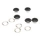 thumbnail image 4 of Juego de 500 ojales de 8 mm, de hierro y cobre, redondos, arandelas, anillos para pantalones, bolsos, sombreros, cinturones, color negro brillante., 4 of 14