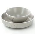 thumbnail image 3 of Elama Emilia 16 Piece Double Bowl Stoneware Dinnerware Set in Light Gray, 3 of 7
