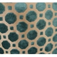 thumbnail image 3 of Plutus Velvet Geometric Handmade Double Sided Throw Pillow - Turquoise & Taupe - 20 x 20 in., 3 of 3
