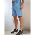 thumbnail image 6 of Men's Short Athletic Light-Weight Breathable Stretch Quick Drying Gym Workout Shorts with Pockets Mist Blue L, 6 of 8