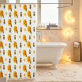 thumbnail image 3 of Erosebridal Kawaii Bug Bee Shower Curtain 72Wx72L,Cartoon Floral Bathroom Curtain,White Black, 3 of 5