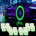 thumbnail image 4 of Glow in The Dark Tire Caps, Fluorescent Luminous ABS Air Caps, Weather Resistant Dust Proof Stem Covers for Car Truck SUV Motorcycle Bike Wheels, Night Safety Visibility Accessories, 4 of 7