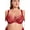 Maroon, variant on MissCurvaty Plus Size Bra with Underwire String Woman's Half Cup Lace Bra Unlined Non Padded Bras