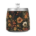 thumbnail image 7 of Yayeee Ashtray with Lid for Cigarette Smokeless Stainless Steel Home Ash Holder, Dark Floral Pattern, 7 of 7