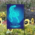 thumbnail image 2 of SKYSONIC Garden Flag 3D Hologram of Tyrannosaurus Double-Sided Printed Garden House Sports Flag - 28x40in -Decorative Flags for Courtyard Garden Flowerpot, 2 of 2