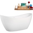 thumbnail image 2 of 67" Streamline B-436-180-PBR Soaking Freestanding Tub and Tray With Internal Drain in Polished Brass, 2 of 8